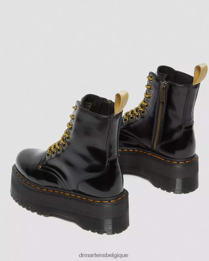 chaussure être Dr. Martens femmes plates-formes max de botte jadon végétaliennes richelieu noir 6RFZX036
