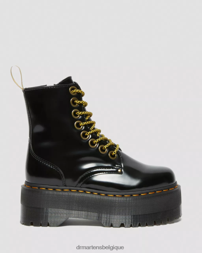 chaussure être Dr. Martens femmes plates-formes max de botte jadon végétaliennes richelieu noir 6RFZX036