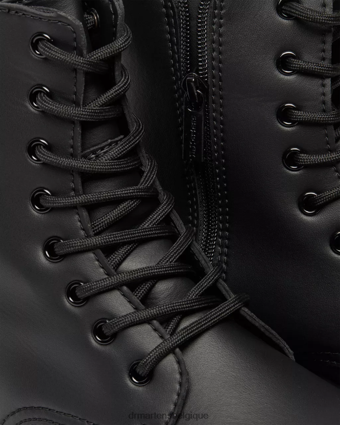 chaussure être Dr. Martens femmes plates-formes mono de démarrage végétaliennes Jadon II Félix noir déteint 6RFZX014