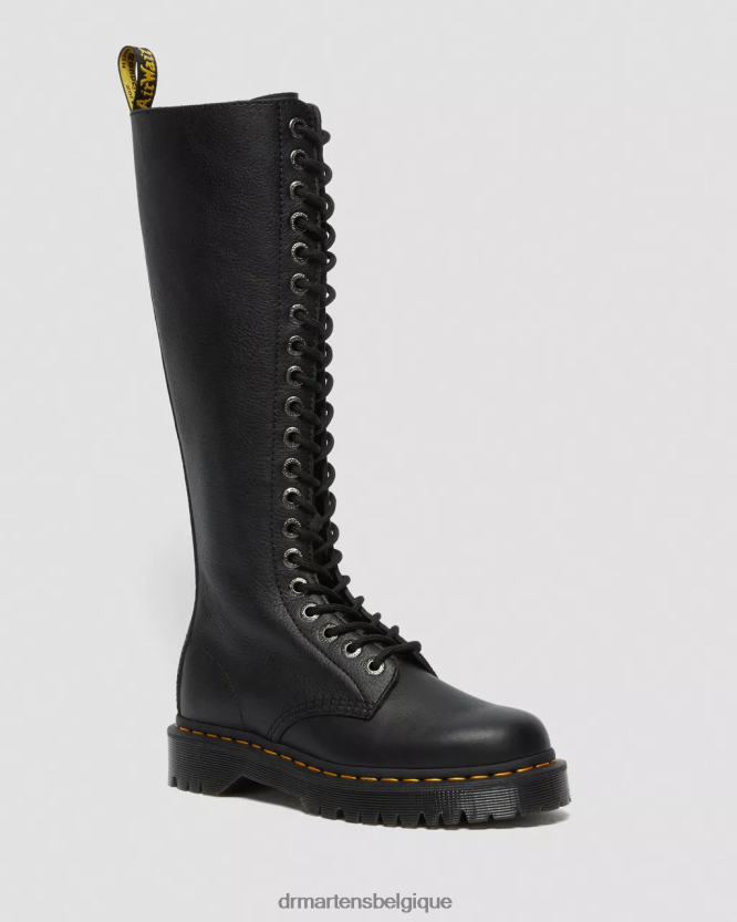chaussure être Dr. Martens femmes 1b60 bex bottes hauteur genou en cuir pisa Pise noire 6RFZX0210
