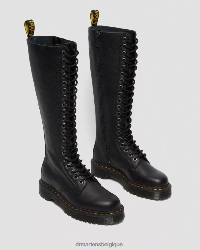 chaussure être Dr. Martens femmes 1b60 bex bottes hauteur genou en cuir pisa Pise noire 6RFZX0210
