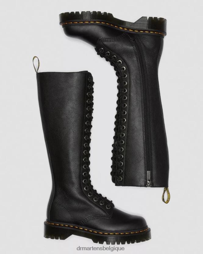 chaussure être Dr. Martens femmes 1b60 bex bottes hauteur genou en cuir pisa Pise noire 6RFZX0210