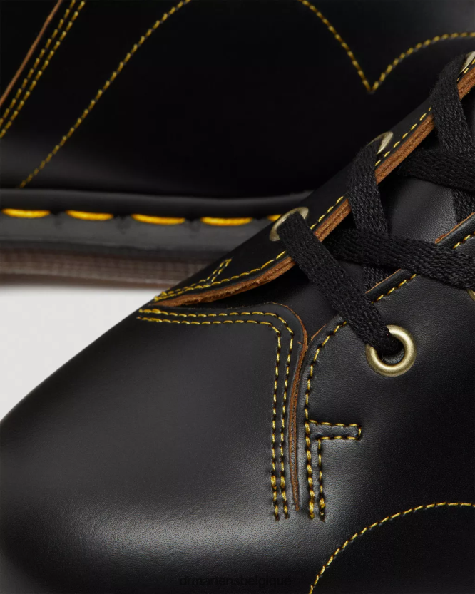 chaussure être Dr. Martens femmes bottes de singe vintage d'église noir vintage lisse 6RFZX044