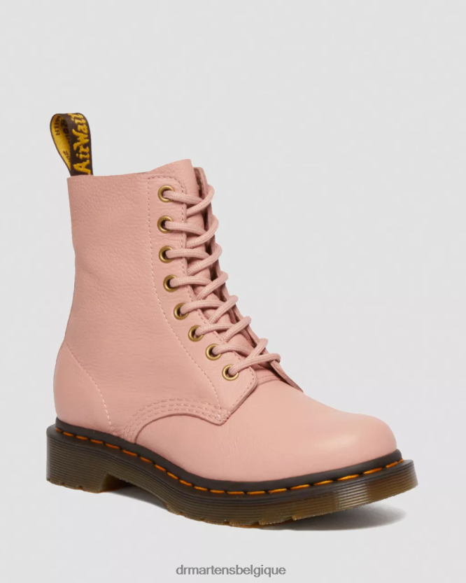 chaussure être Dr. Martens femmes bottes en cuir 1460 pascal virginia Virginie beige pêche 6RFZX0168