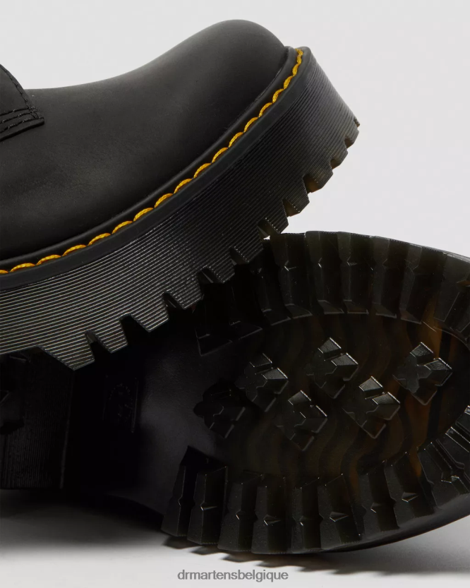 chaussure être Dr. Martens femmes bottes à talons en cuir shriver hi wyoming Wyoming bruni noir 6RFZX040