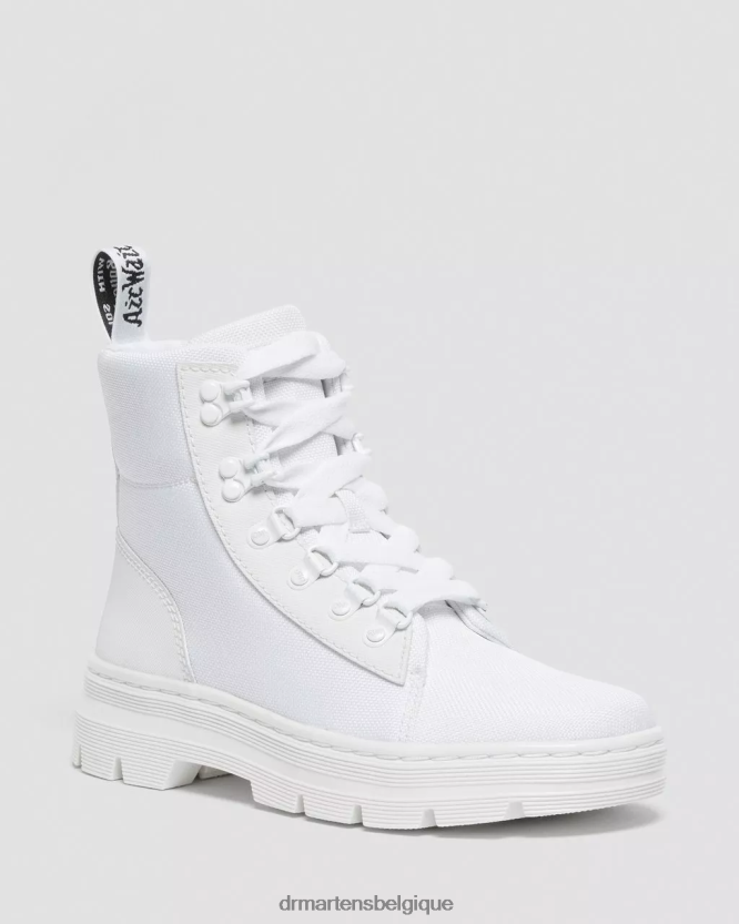 chaussure être Dr. Martens femmes peignes bottes décontractées en poly ajax blanc et poly extra résistant 6RFZX084