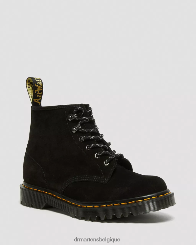 chaussure être Dr. Martens femmes 101 made in England bottines en daim ben veau suédé repello noir mb 6RFZX0176