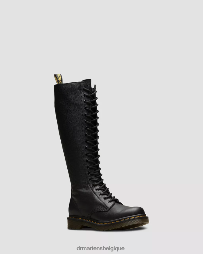 chaussure être Dr. Martens femmes 1b60 bottes hauteur genou en cuir virginia Virginie noire 6RFZX0363