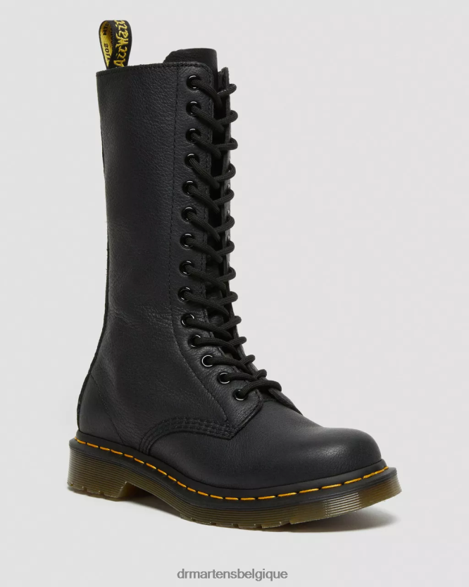 chaussure être Dr. Martens femmes 1b99 bottes mi-mollet en cuir virginia Virginie noire 6RFZX0362