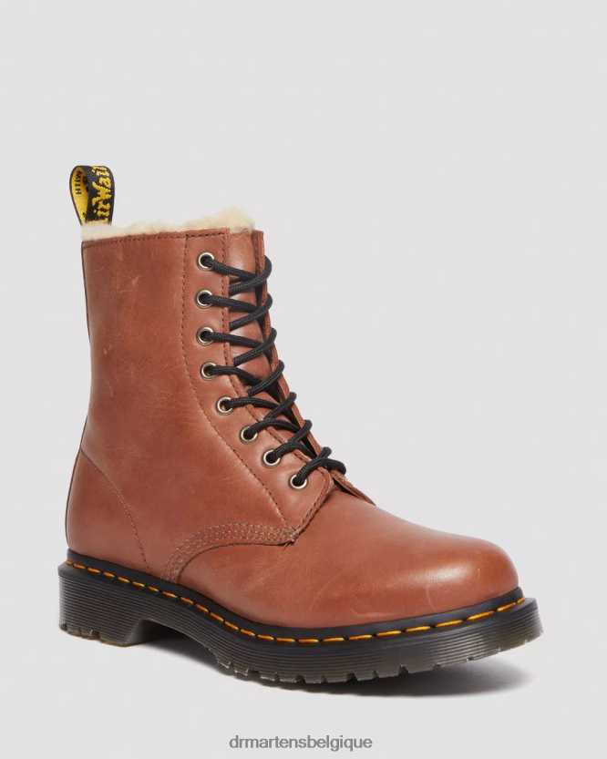 chaussure être Dr. Martens femmes Bottes en cuir doublées de fausse fourrure 1460 Serena maréchal-ferrant 6RFZX025