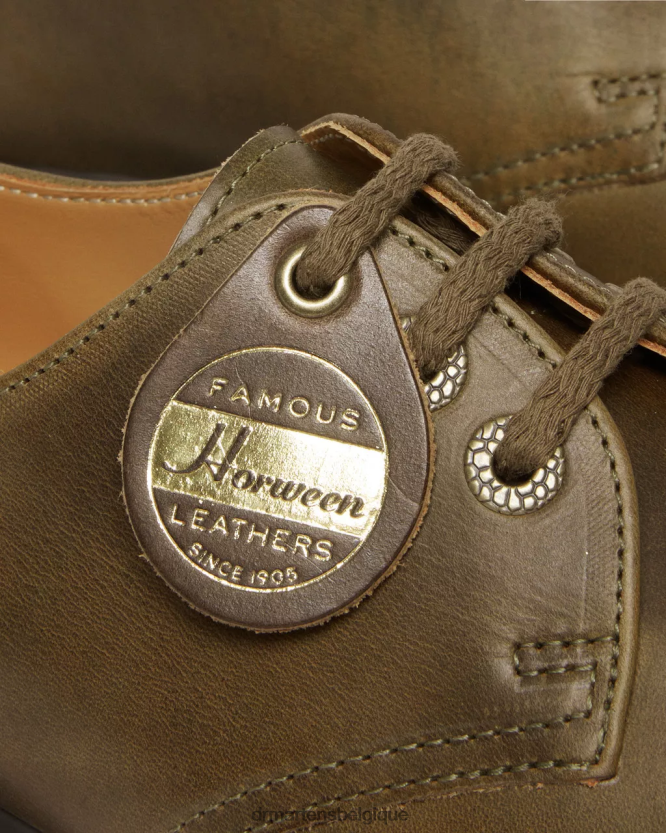chaussure être Dr. Martens femmes 1461 chaussures richelieu en cuir Denver fabriquées en Angleterre branche d'olivier Denver végétal bronzage 6RFZX0314