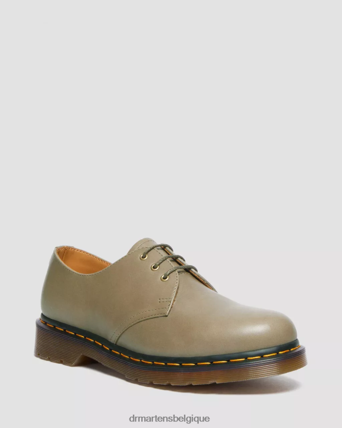 chaussure être Dr. Martens femmes 1461 chaussures richelieu en cuir de Carrare olive de Carrare 6RFZX0292