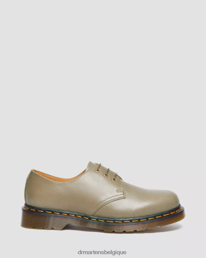 chaussure être Dr. Martens femmes 1461 chaussures richelieu en cuir de Carrare olive de Carrare 6RFZX0292
