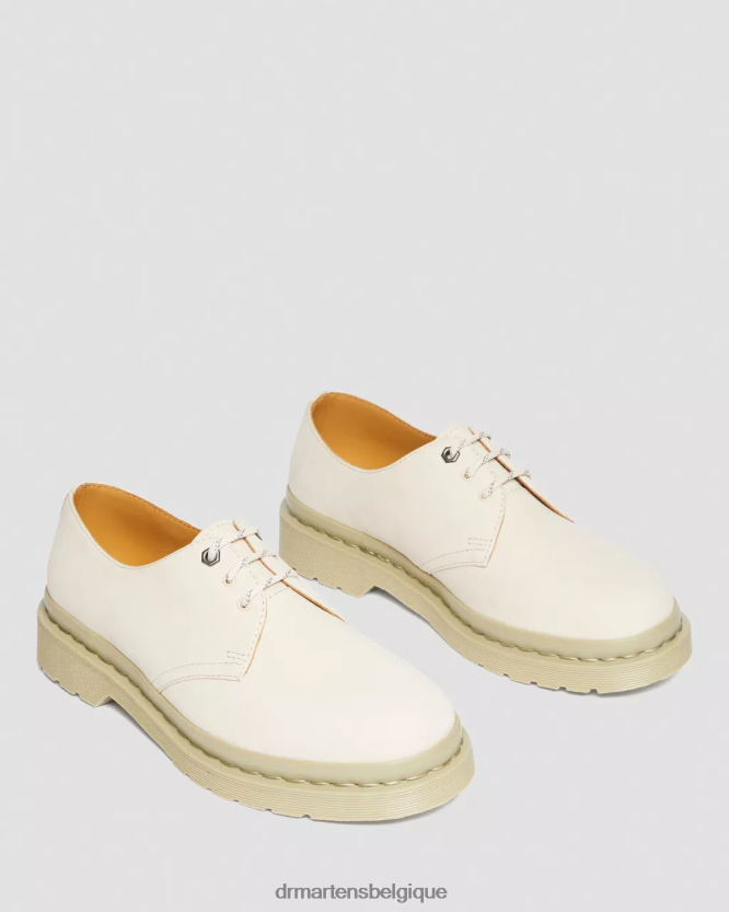 chaussure être Dr. Martens femmes Chaussures richelieu en cuir nubuck mono-fraisé 1461 parchemin beige fraisé nubuck wp 6RFZX0304