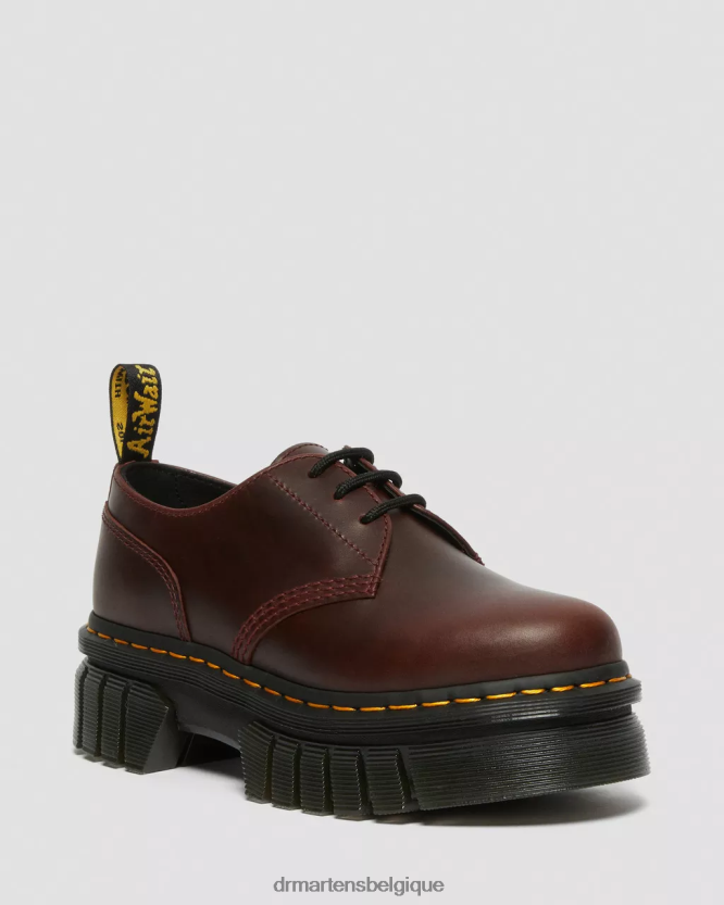 chaussure être Dr. Martens femmes audrick brando chaussures à plateforme en cuir brando marron 6RFZX0236