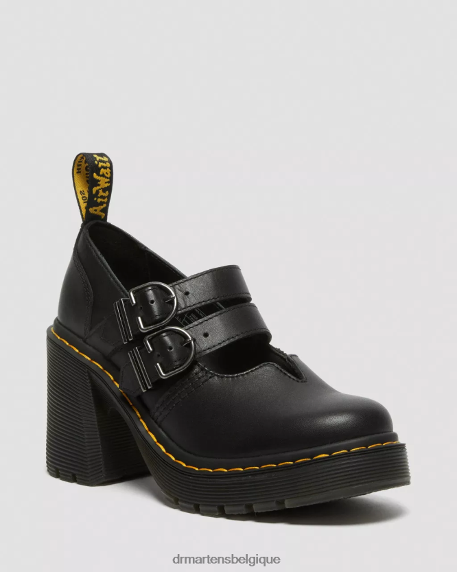 chaussure être Dr. Martens femmes eviee sendal - chaussures à talons en cuir envoi noir 6RFZX0206