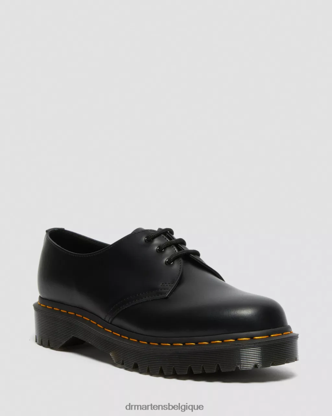 chaussure être Dr. Martens femmes Chaussures richelieu en cuir lisse 1461 bex noir lisse 6RFZX0220