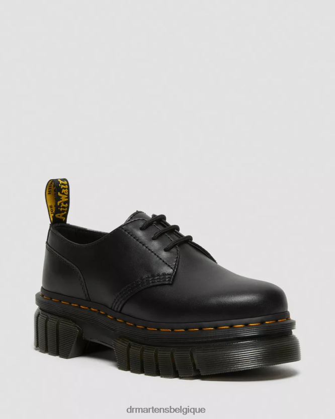 chaussure être Dr. Martens femmes chaussures à plateforme en cuir nappa audrick nappa lux noir 6RFZX0217