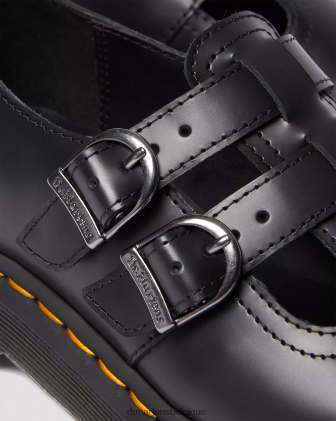 chaussure être Dr. Martens femmes Chaussures Mary Jane à plateforme en cuir lisse 8065 ii bex noir lisse 6RFZX0225