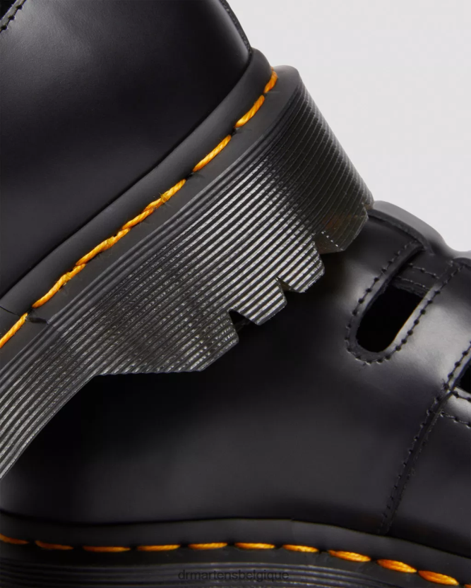 chaussure être Dr. Martens femmes Chaussures Mary Jane à plateforme en cuir lisse 8065 ii bex noir lisse 6RFZX0225