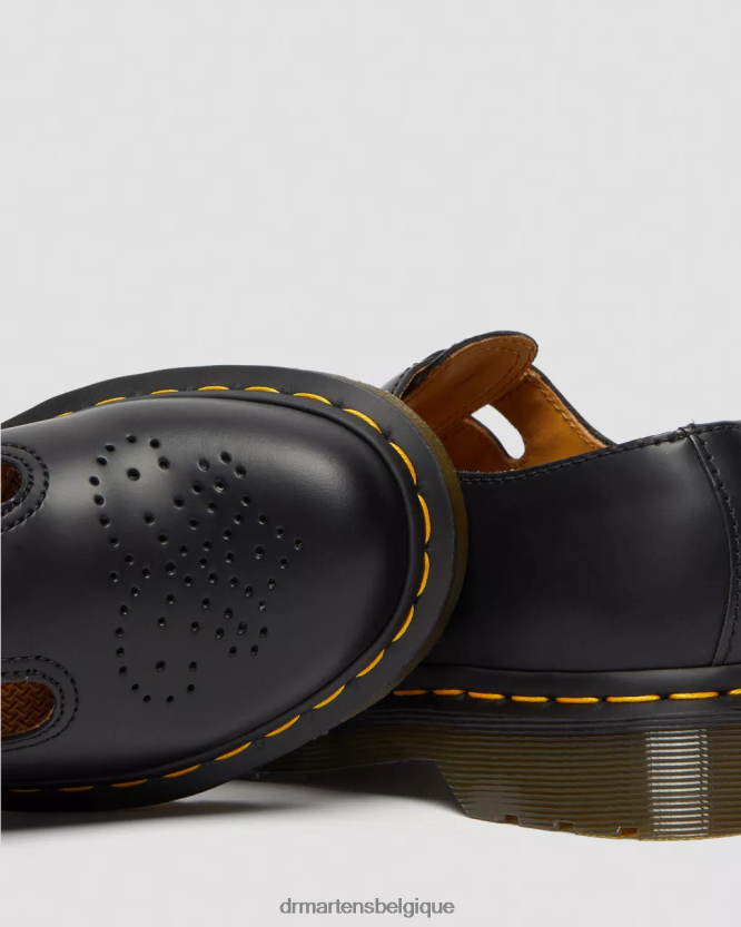 chaussure être Dr. Martens femmes Mary Janes 8065 en cuir lisse noir lisse 6RFZX0337