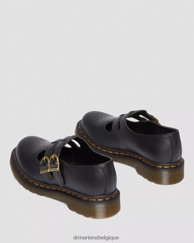 chaussure être Dr. Martens femmes chaussures végétaliennes 8065 felix mary jane Félix noir déteint 6RFZX0336