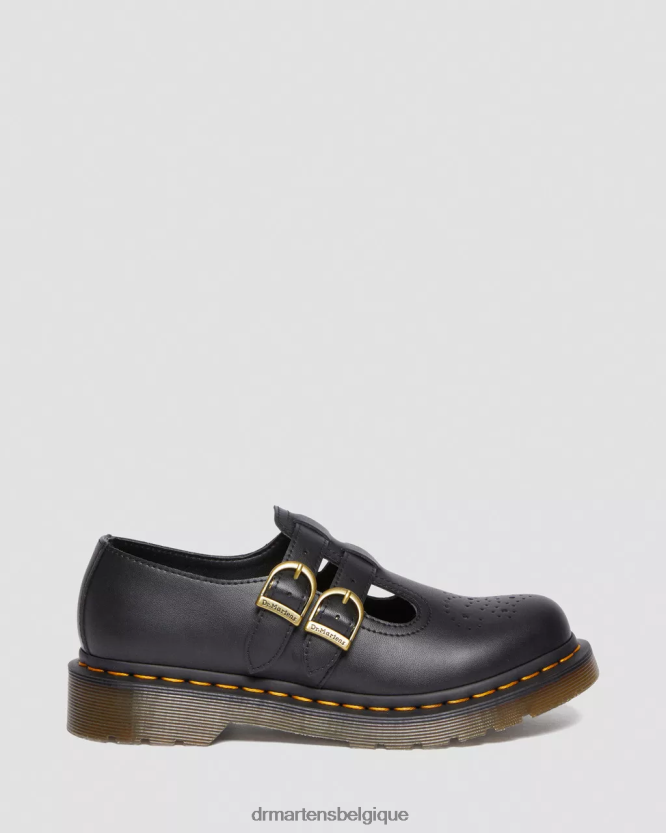 chaussure être Dr. Martens femmes chaussures végétaliennes 8065 felix mary jane Félix noir déteint 6RFZX0336