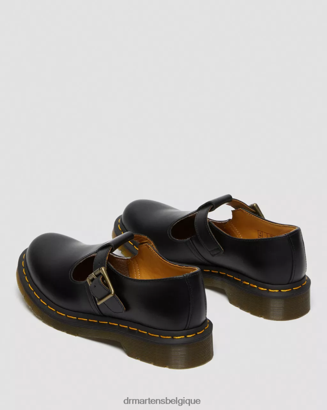 chaussure être Dr. Martens femmes mary janes en cuir lisse Polley noir lisse 6RFZX0335
