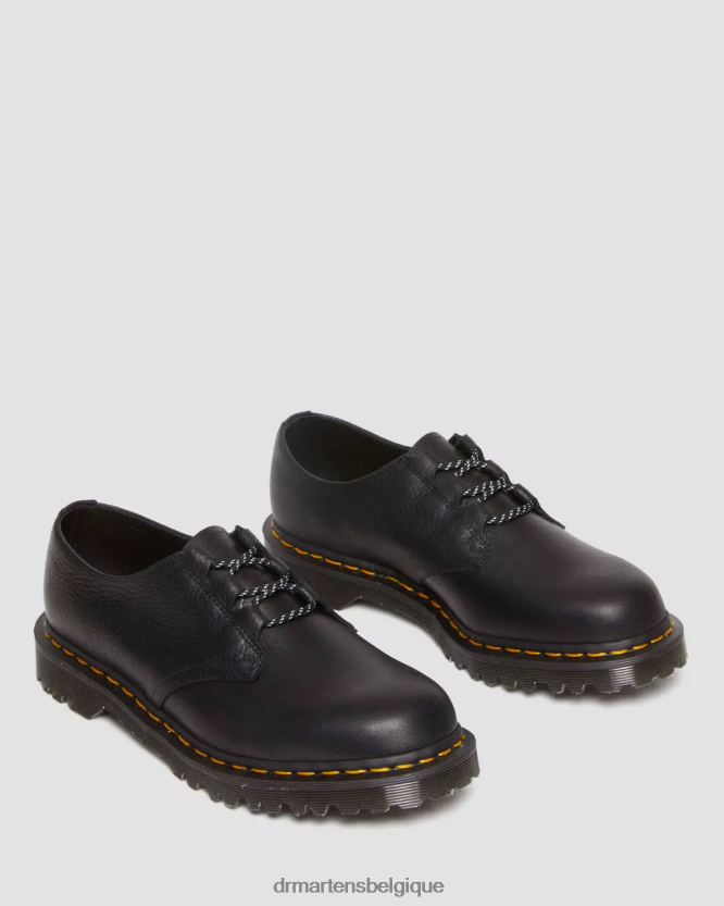 chaussure être Dr. Martens femmes 1461 fabriqués en Angleterre - Richelieus en cuir Ghillie Sechura et Atacama noirs 6RFZX0316