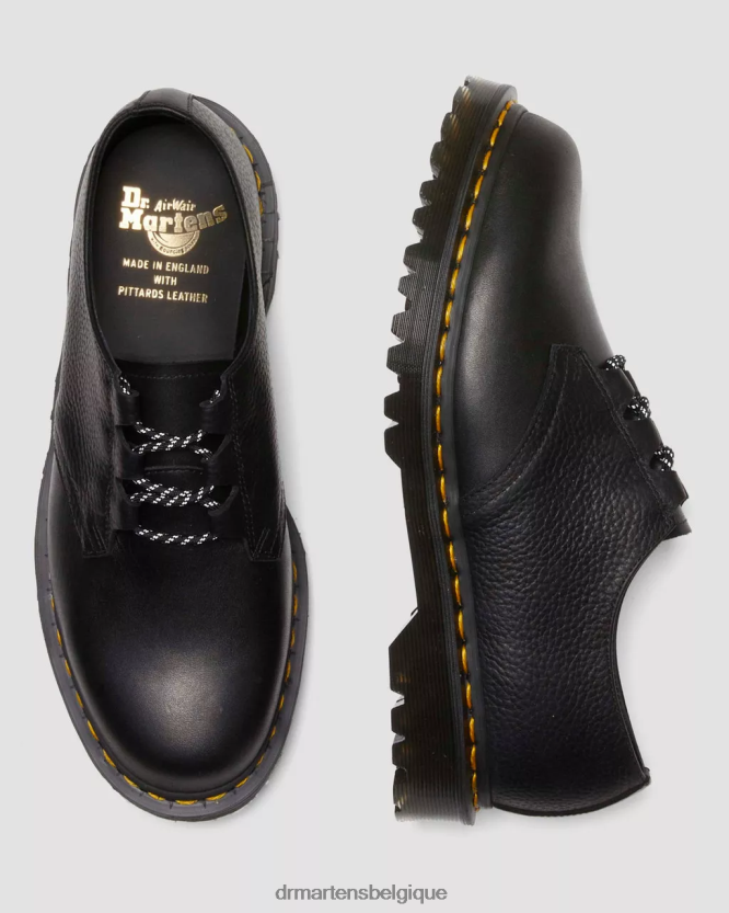 chaussure être Dr. Martens femmes 1461 fabriqués en Angleterre - Richelieus en cuir Ghillie Sechura et Atacama noirs 6RFZX0316