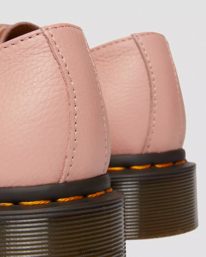 chaussure être Dr. Martens femmes Chaussures richelieu en cuir 1461 Virginia Virginie beige pêche 6RFZX0310