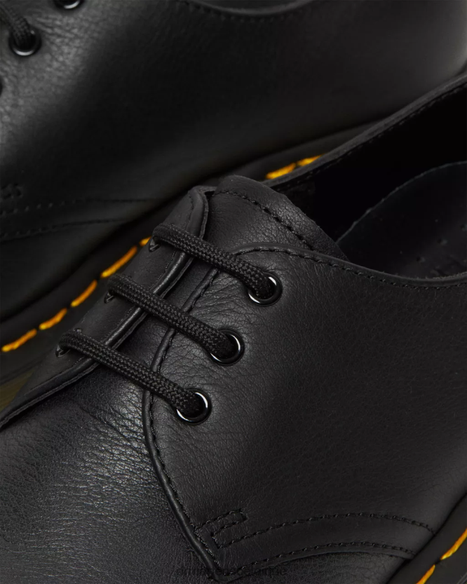 chaussure être Dr. Martens femmes Chaussures richelieu en cuir 1461 Virginia Virginie noire 6RFZX0286