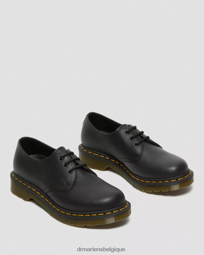 chaussure être Dr. Martens femmes Chaussures richelieu en cuir 1461 Virginia Virginie noire 6RFZX0286