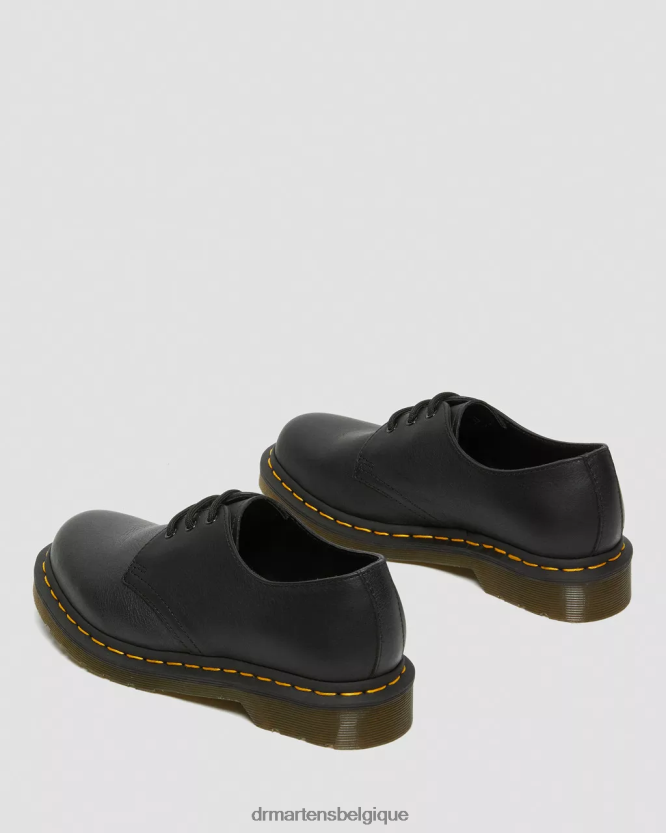 chaussure être Dr. Martens femmes Chaussures richelieu en cuir 1461 Virginia Virginie noire 6RFZX0286