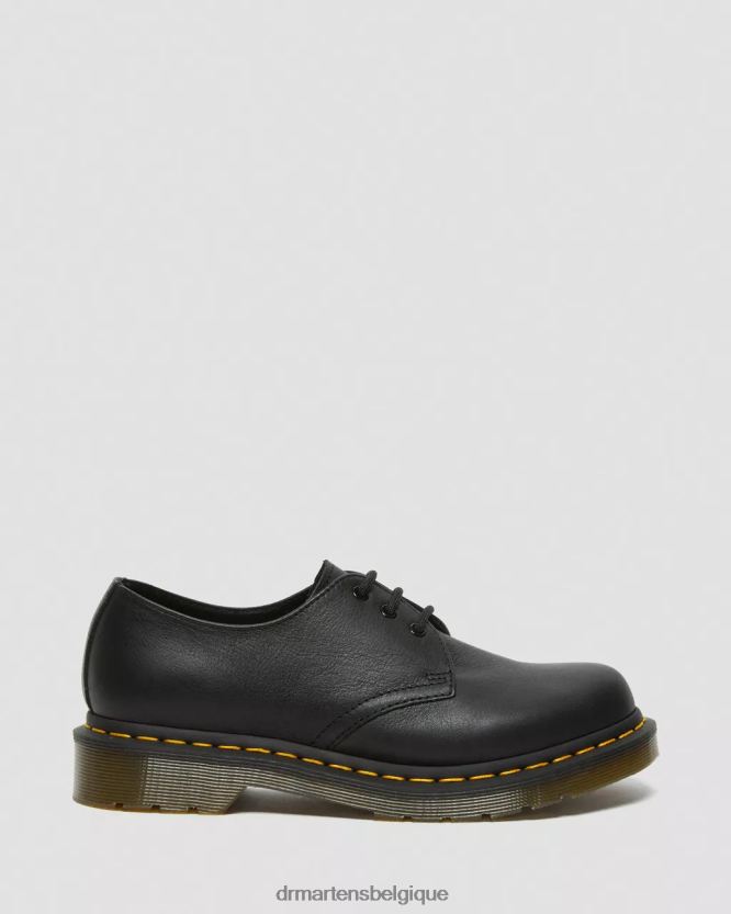 chaussure être Dr. Martens femmes Chaussures richelieu en cuir 1461 Virginia Virginie noire 6RFZX0286
