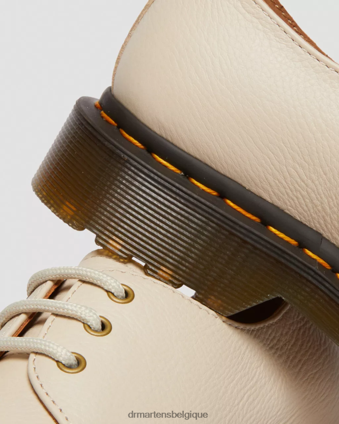 chaussure être Dr. Martens femmes Chaussures richelieu en cuir 1461 Virginia parchemin beige virginie 6RFZX0322
