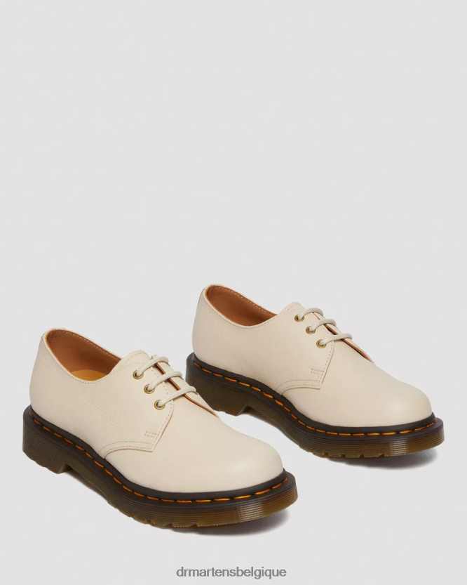 chaussure être Dr. Martens femmes Chaussures richelieu en cuir 1461 Virginia parchemin beige virginie 6RFZX0322