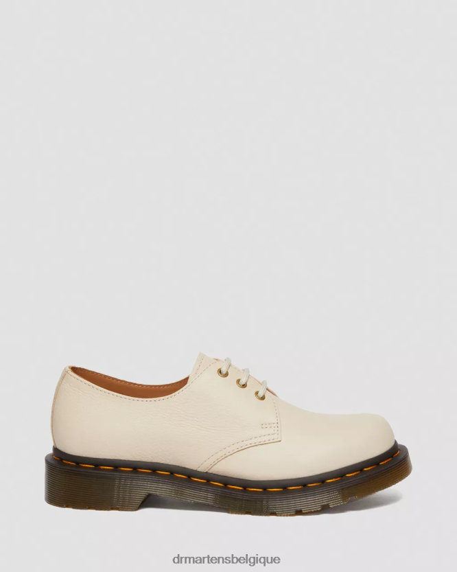 chaussure être Dr. Martens femmes Chaussures richelieu en cuir 1461 Virginia parchemin beige virginie 6RFZX0322