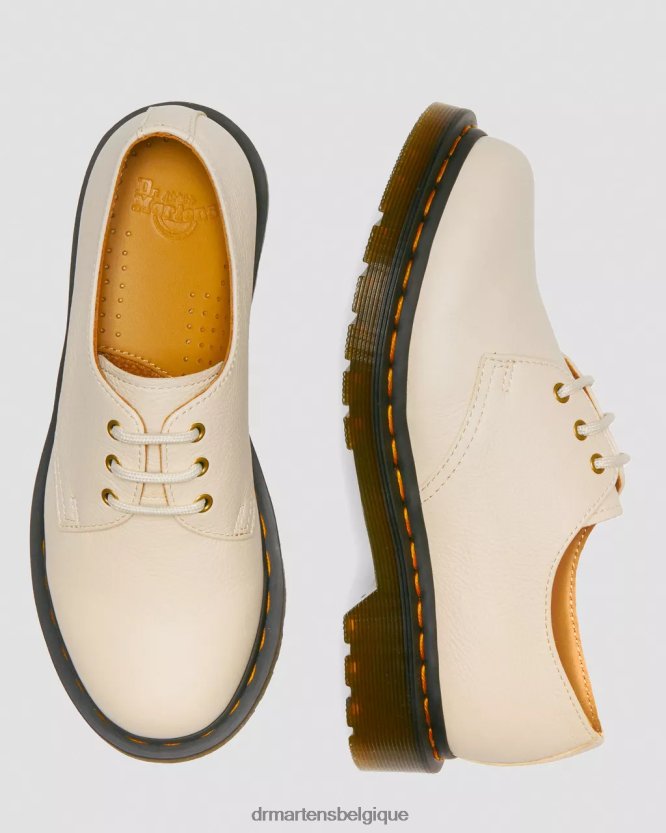 chaussure être Dr. Martens femmes Chaussures richelieu en cuir 1461 Virginia parchemin beige virginie 6RFZX0322