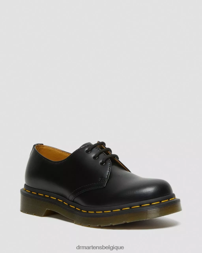 chaussure être Dr. Martens femmes Richelieus 1461 en cuir lisse noir lisse 6RFZX0281
