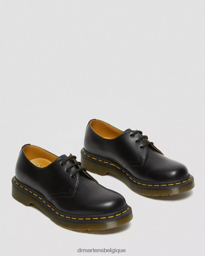 chaussure être Dr. Martens femmes Richelieus 1461 en cuir lisse noir lisse 6RFZX0281