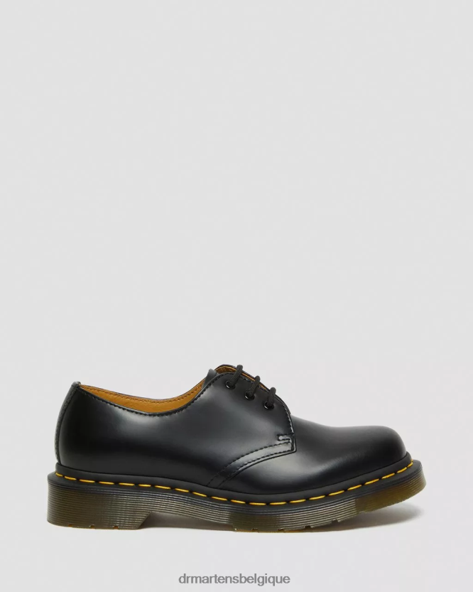 chaussure être Dr. Martens femmes Richelieus 1461 en cuir lisse noir lisse 6RFZX0281