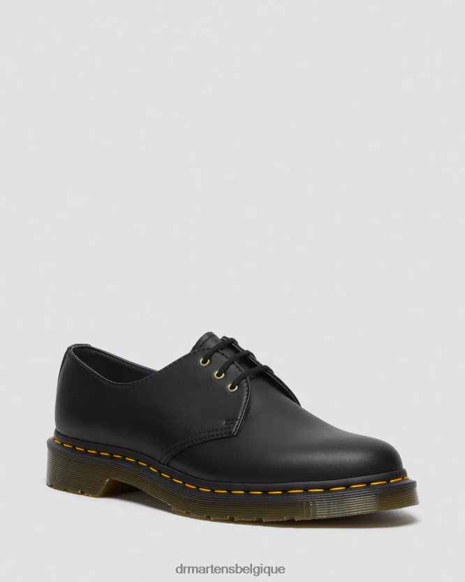 chaussure être Dr. Martens femmes chaussures richelieu végétaliennes 1461 felix Félix noir déteint 6RFZX0287