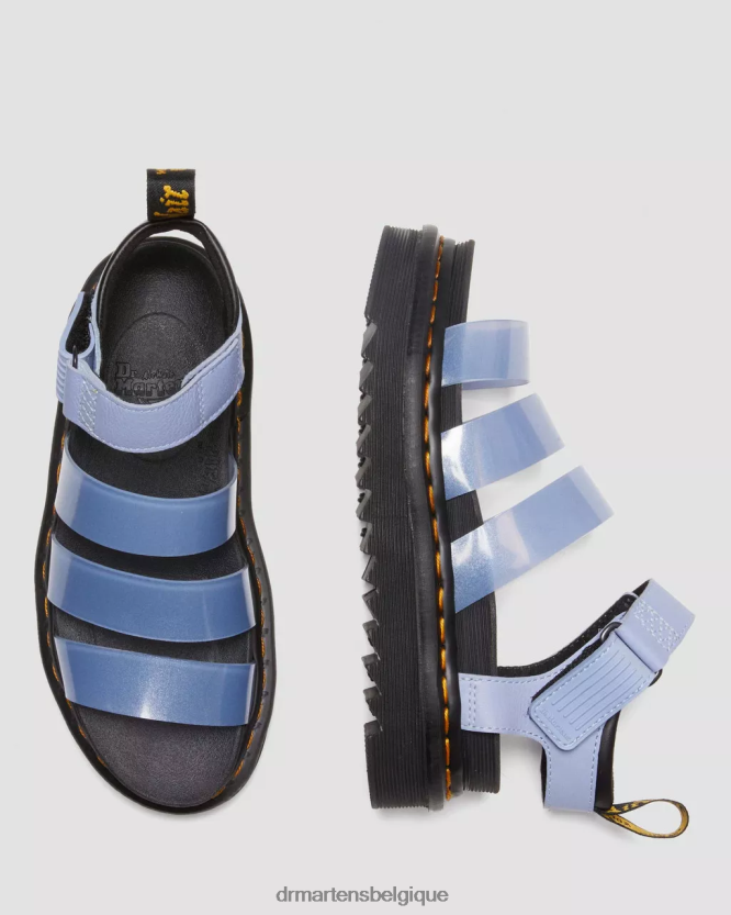 chaussure être Dr. Martens femmes Blaire Jelly - Sandales à brides pailletées Pise bleue zen 6RFZX0353