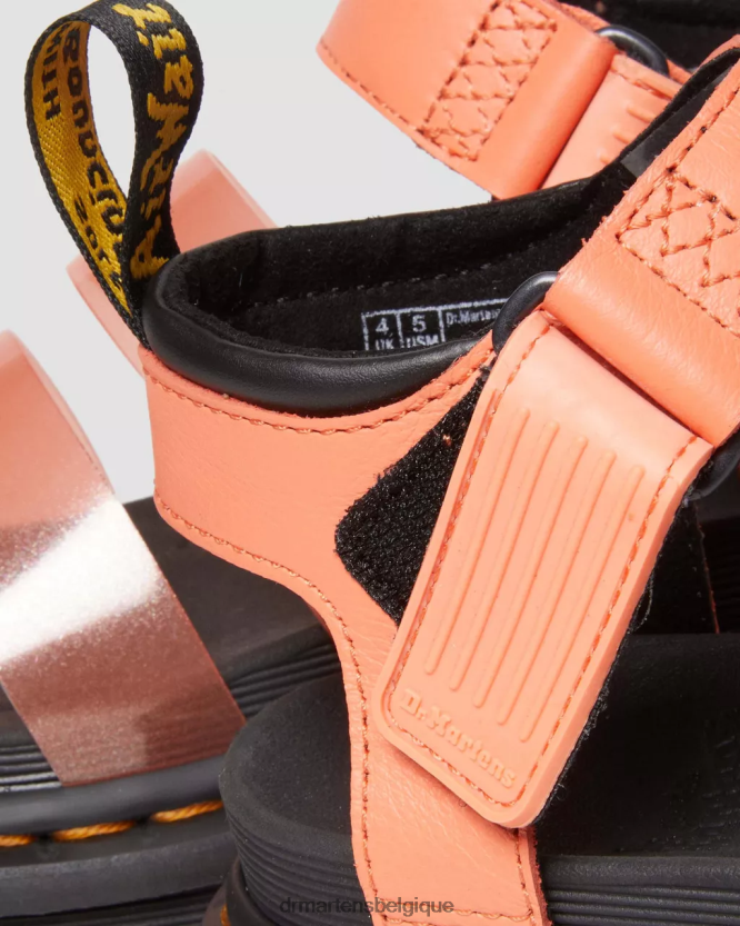 chaussure être Dr. Martens femmes Blaire Jelly - Sandales à brides pailletées Pise corail 6RFZX0350