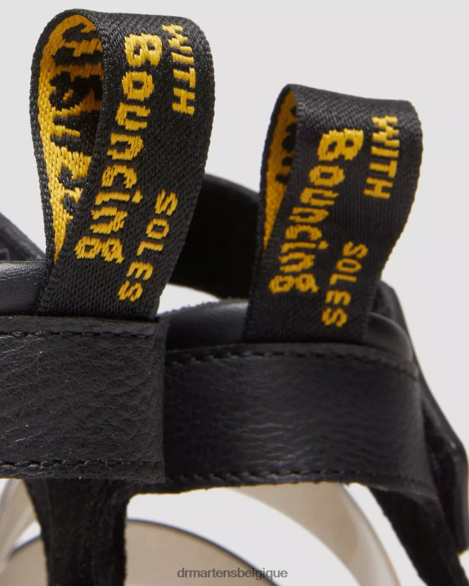 chaussure être Dr. Martens femmes Blaire Jelly - Sandales à brides pailletées Pise noire 6RFZX0351