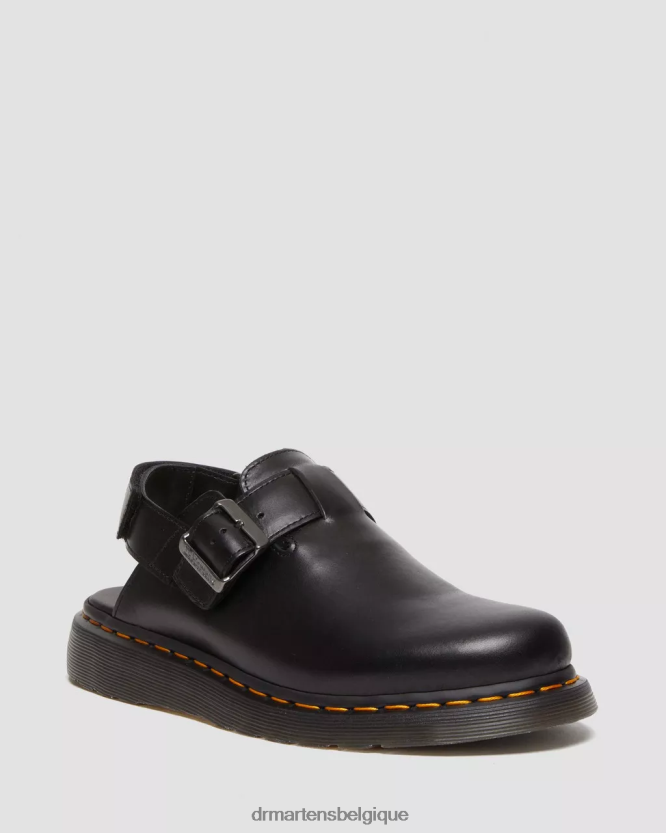 chaussure être Dr. Martens femmes mules à bride arrière en cuir Jorge II Brando brando noir 6RFZX0344