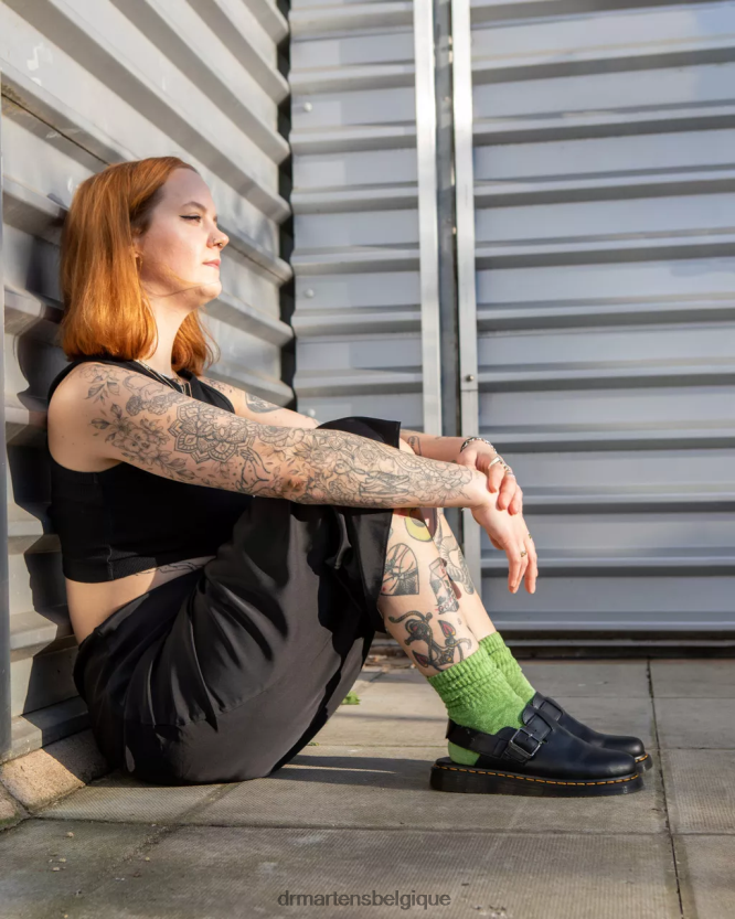 chaussure être Dr. Martens femmes mules à bride arrière en cuir Jorge II Brando brando noir 6RFZX0344