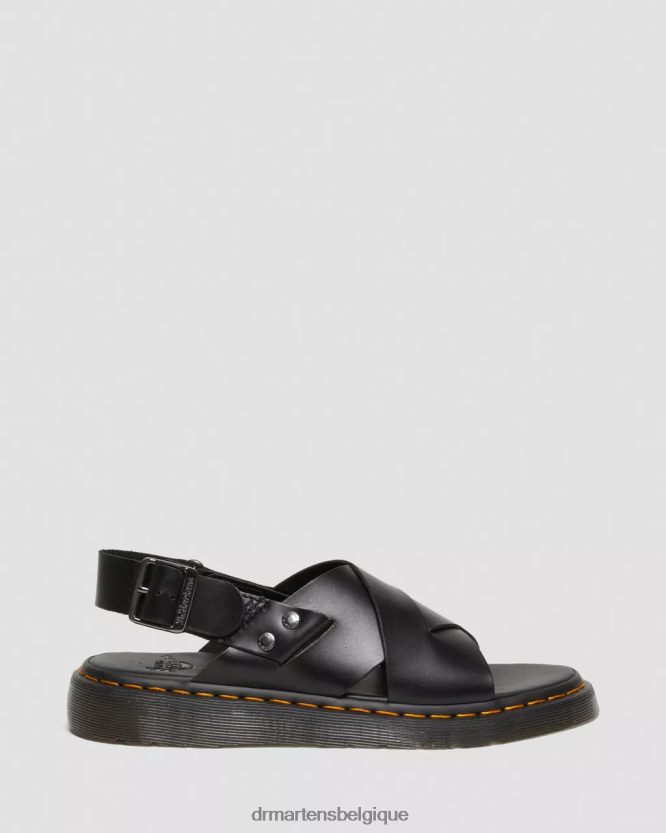 chaussure être Dr. Martens femmes sandales à bride arrière en cuir zane brando brando noir 6RFZX0342
