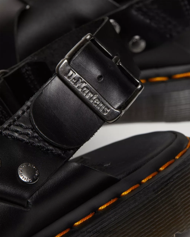 chaussure être Dr. Martens femmes sandales à bride arrière en cuir zane brando brando noir 6RFZX0342